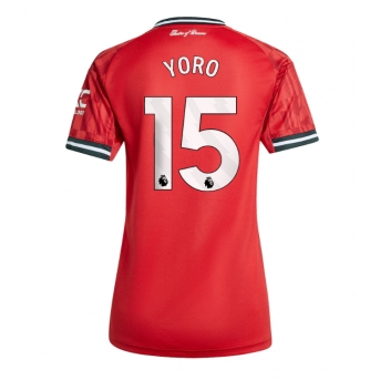 Billige Fotballdrakt Manchester United Leny Yoro #15 Replika Hjemmedrakt Dame 2025-26 Kortermet